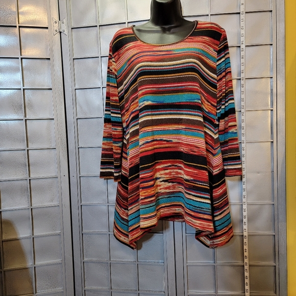 Jones New York Tops - Jones New York sport XL sheer multi color blouse